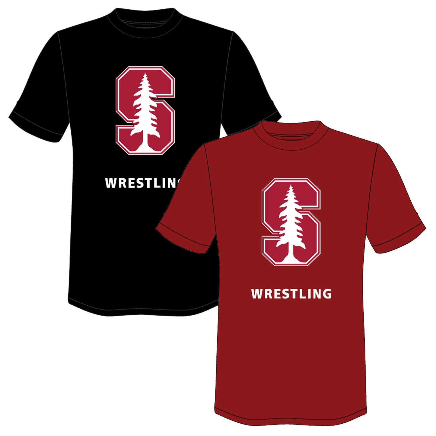 Stanford Wrestling Team - Red or Black Tee