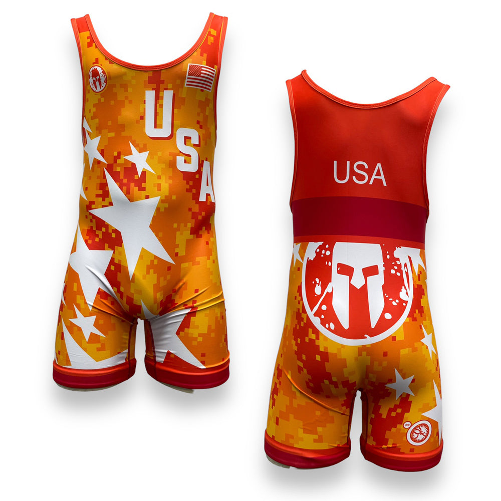 USA "Stars" Multicolor Singlets - Youth & Adult (Men & Women's Cut)