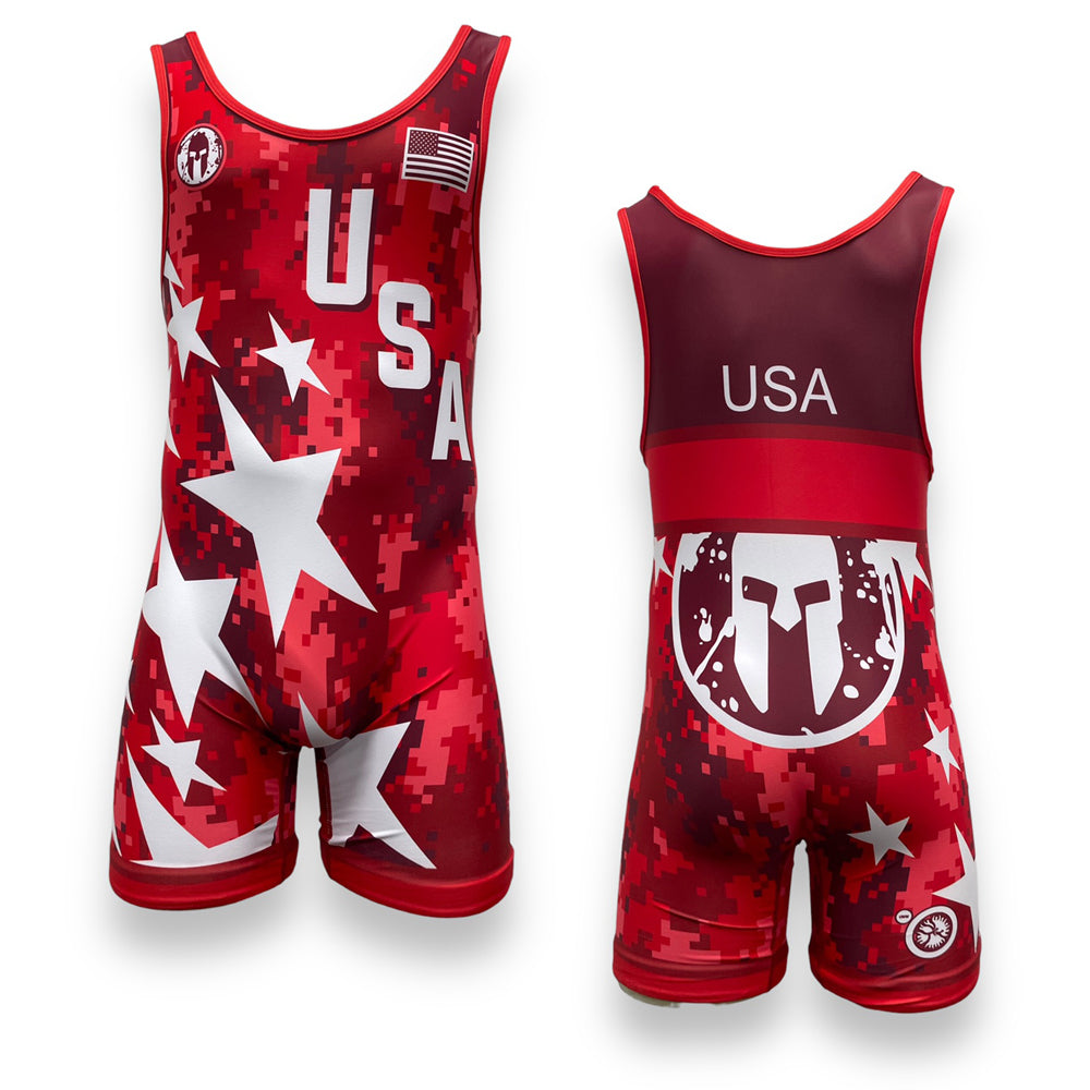 USA "Stars" Multicolor Singlets - Youth & Adult (Men & Women's Cut)