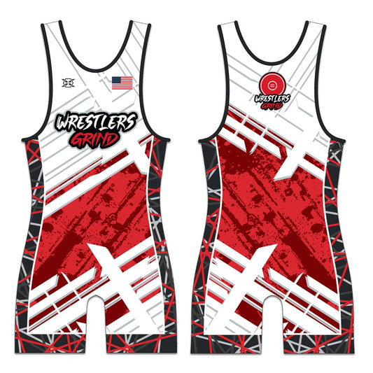 Wrestlers Grind Team Singlet - White